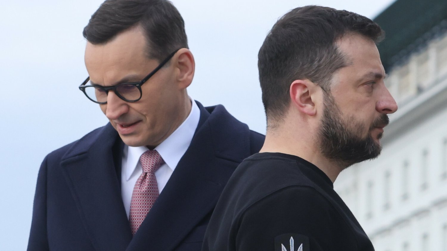 Relacji Polski z Ukrainą. Jest nowy komunikat MSZ. Na zdjęciu premier Polski i prezydent Ukrainy.