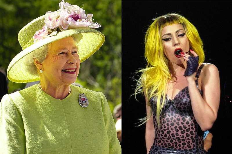 Królowa Elżbieta II i Lady Gaga