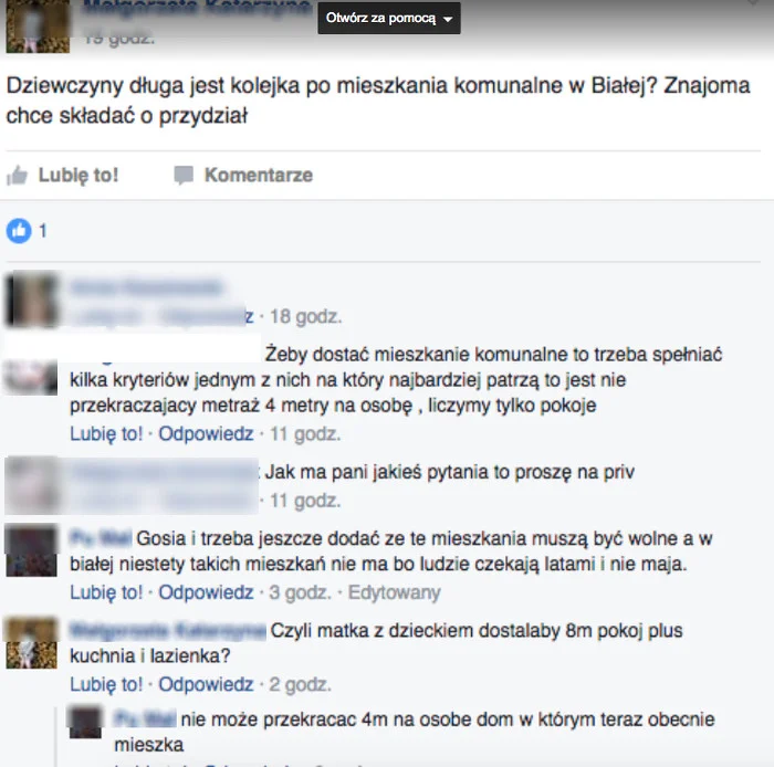Komentarze internautek.