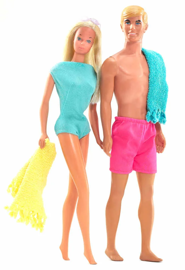 "Malibu Barbie" i Ken, lalki z 1971 roku