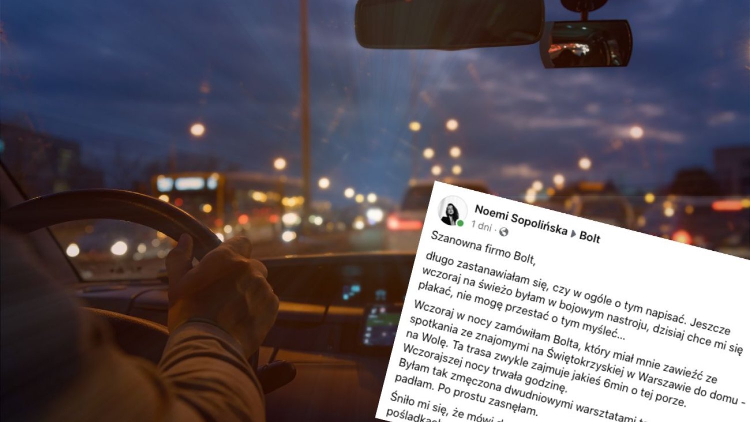 Screen wpisu Noemi Sopolińskiej