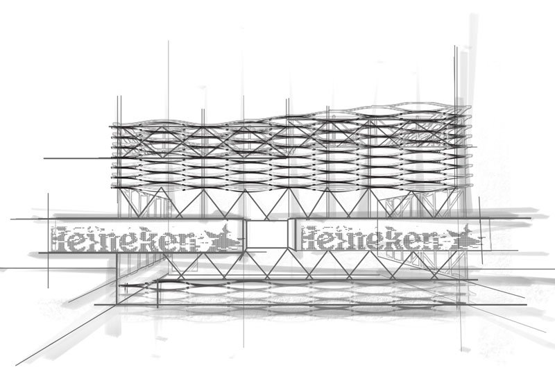 Heineken Design Pavilion na tegorocznym Open'erze zaprojektowało Studio Rygalik.
