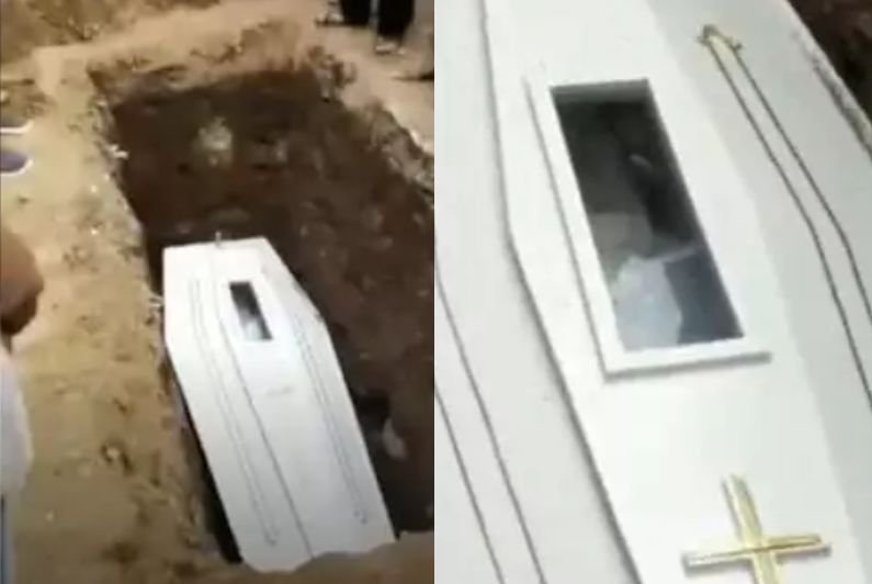 Mrożące krew w żyłach nagranie zarejestrowano na pgorzebie