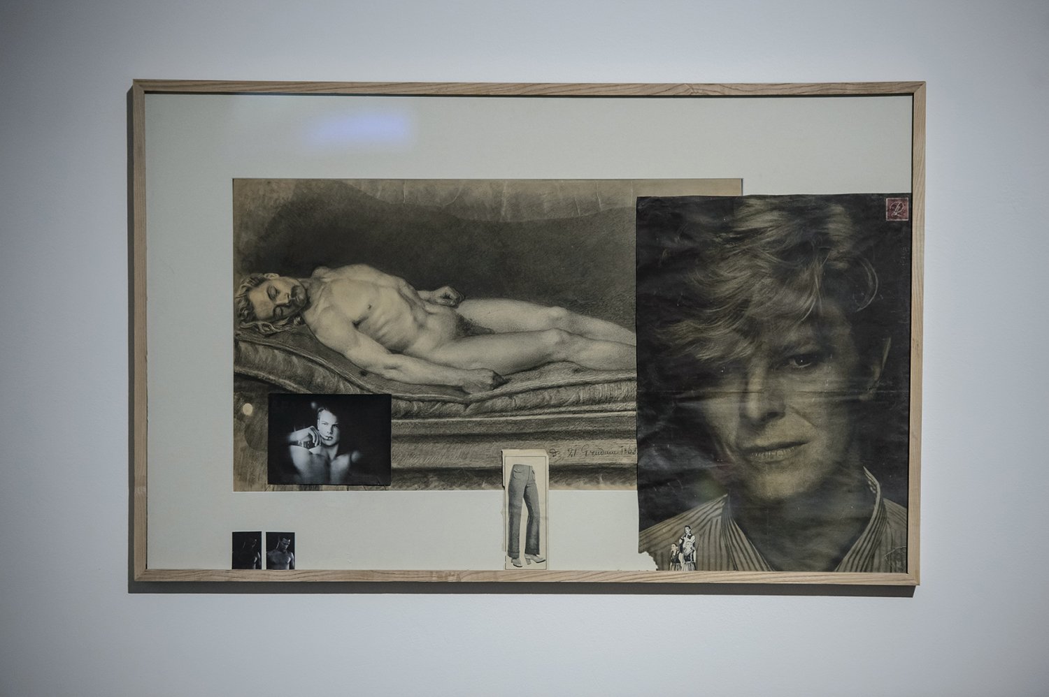 "POWSTAŃCY. David Bowie", 1863-2016, collage z wykorzystaniem XIX-wiecznych rysunków akademickich Ignacego Jasińskiego malarza-zesłańca