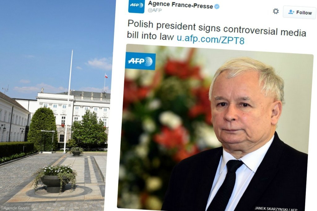 Na stronie AFP przez kilka godzin prezydent Duda miał twarz prezesa PiS.