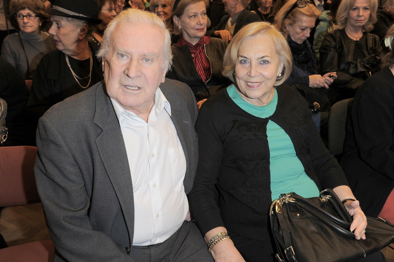 Wiesław Gołas z żoną.