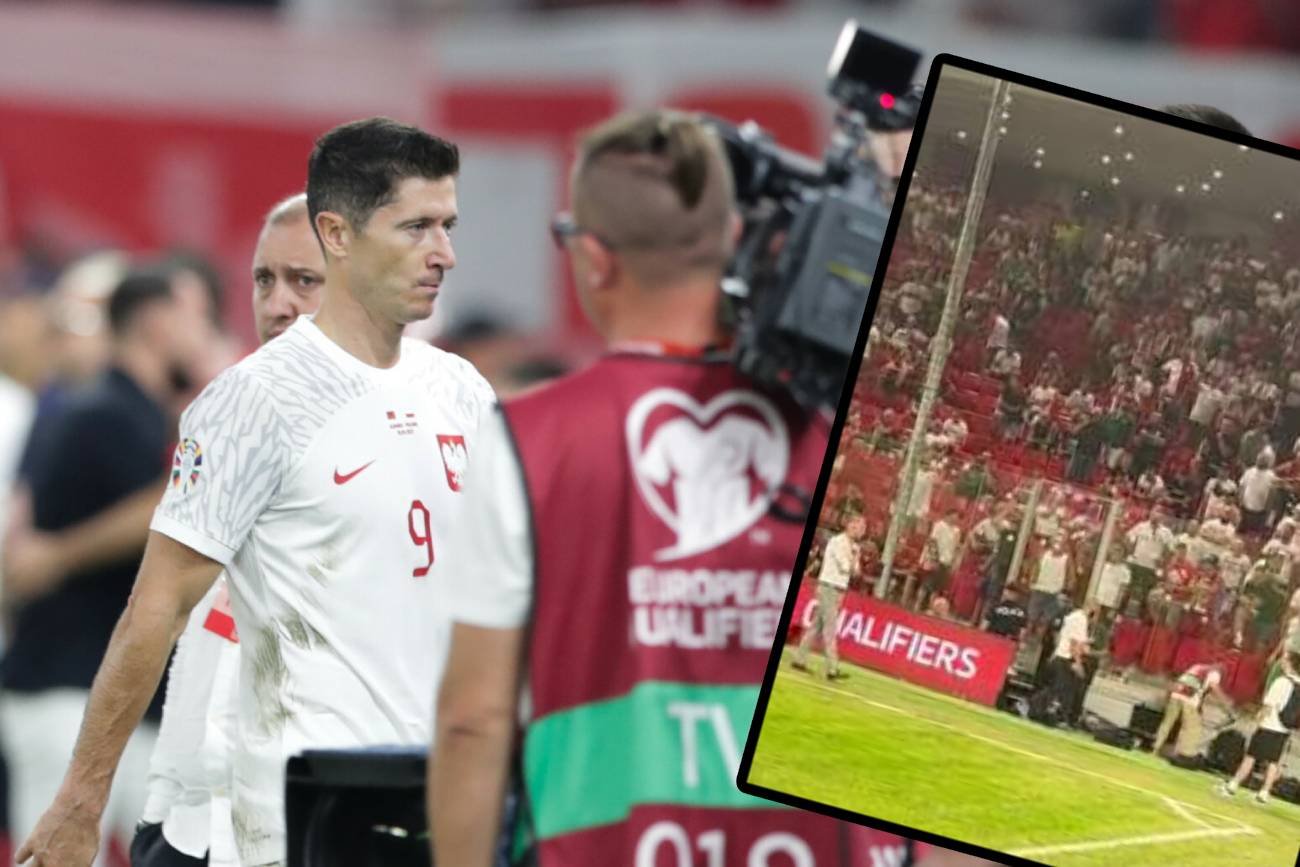 Kibice rozczarowani postawą piłkarzy. Przyśpiewki po meczu Polska-Albania.