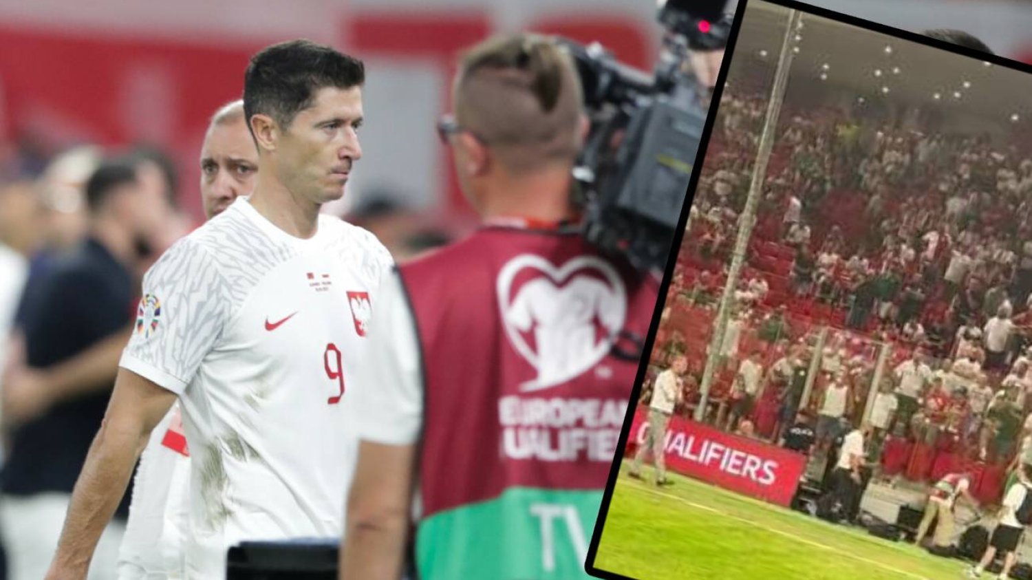 Kibice rozczarowani postawą piłkarzy. Przyśpiewki po meczu Polska-Albania.