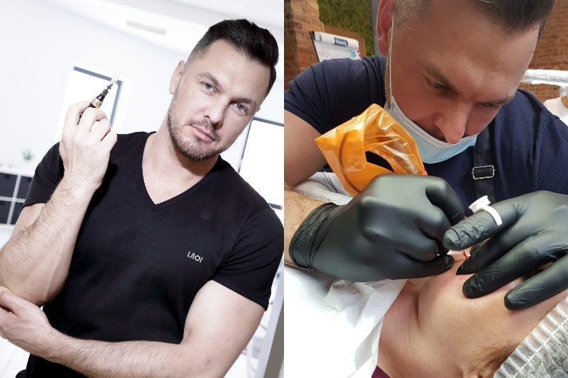 Mariusz Łuckiewicz kiedyś pracował w warsztacie samochodowym,w którym zajmował się lakiernictwem i blacharstwem. Teraz jest specem od makijażu permanentnego