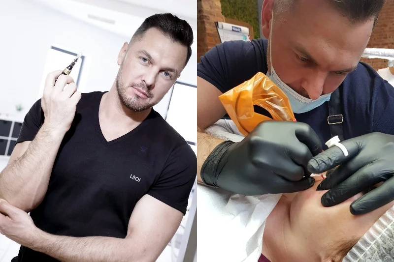 Mariusz Łuckiewicz kiedyś pracował w warsztacie samochodowym,w którym zajmował się lakiernictwem i blacharstwem. Teraz jest specem od makijażu permanentnego