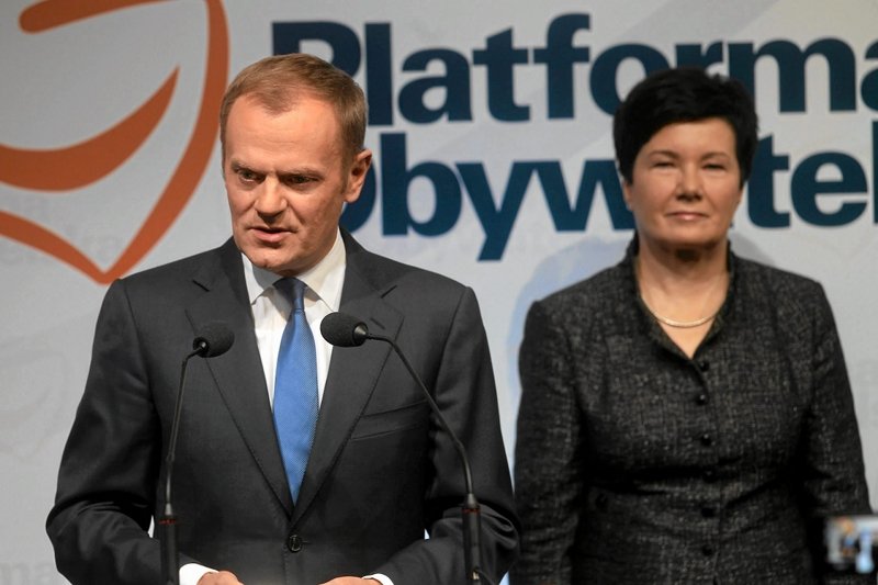 Donald Tusk i Hanna Gronkiewicz-Waltz