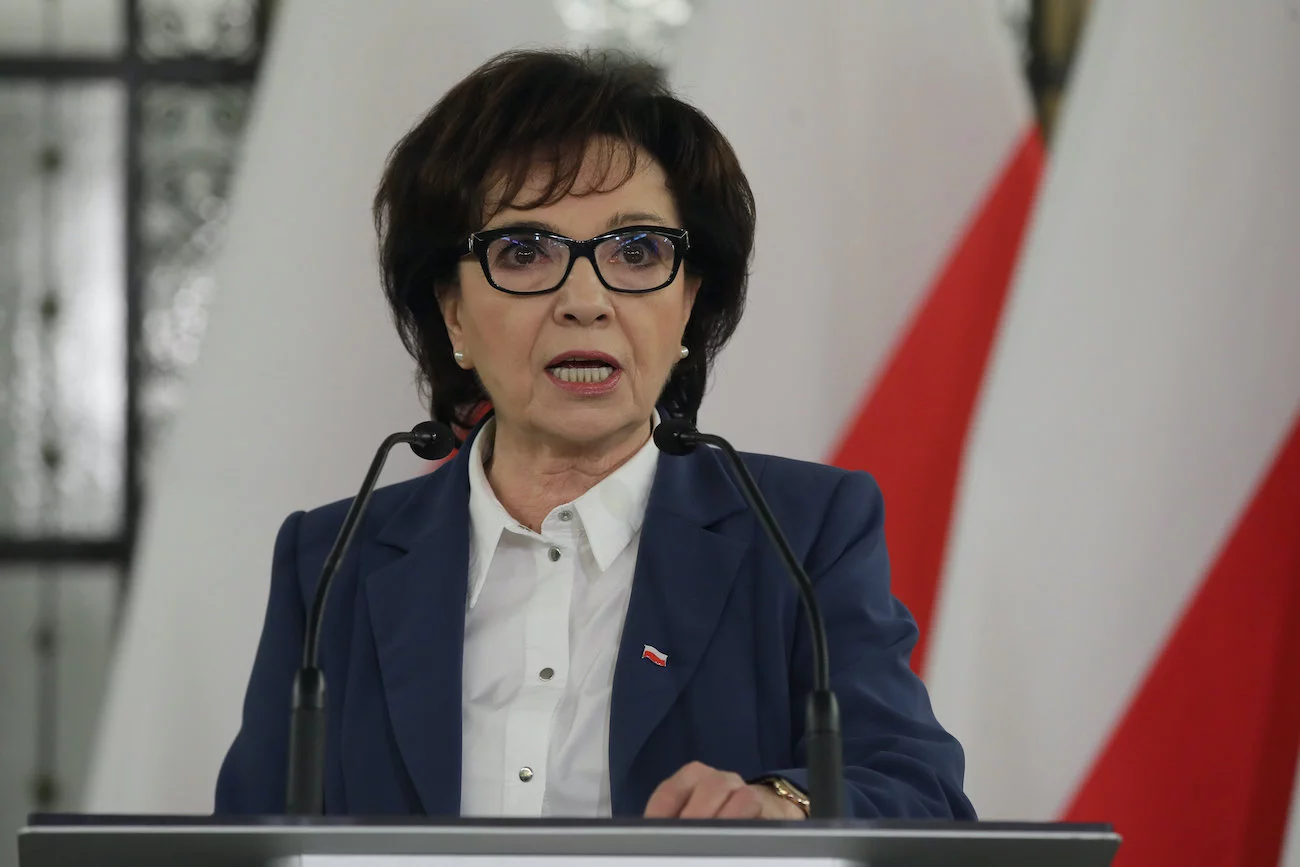 Elżbieta Witek ostro odpowiedziała osobom, które zakłóciły jej wystąpienie.