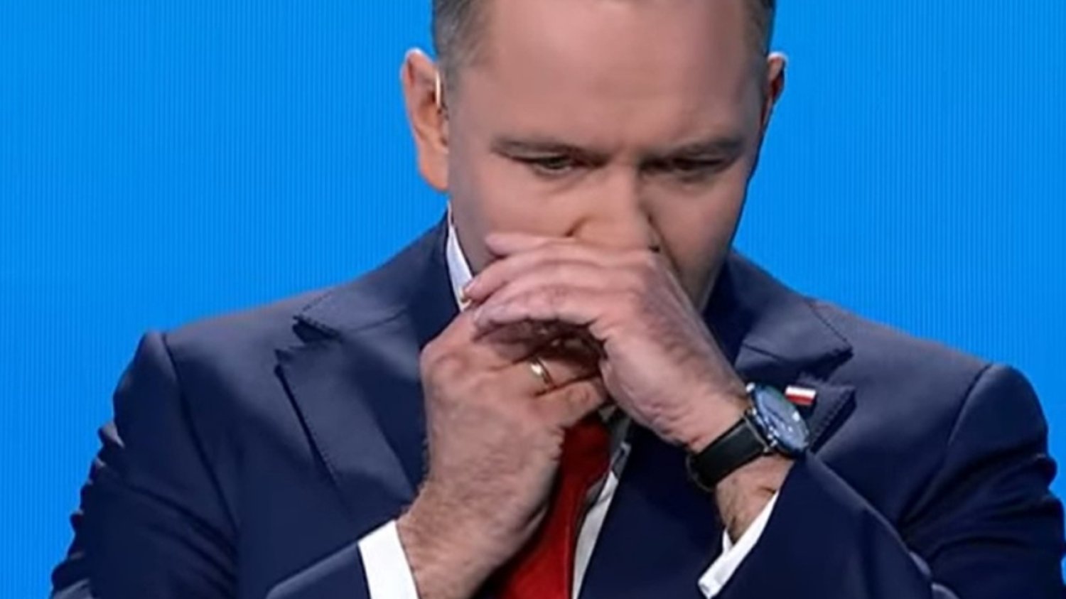 Karol Nawrocki wziął coś podczas debaty.