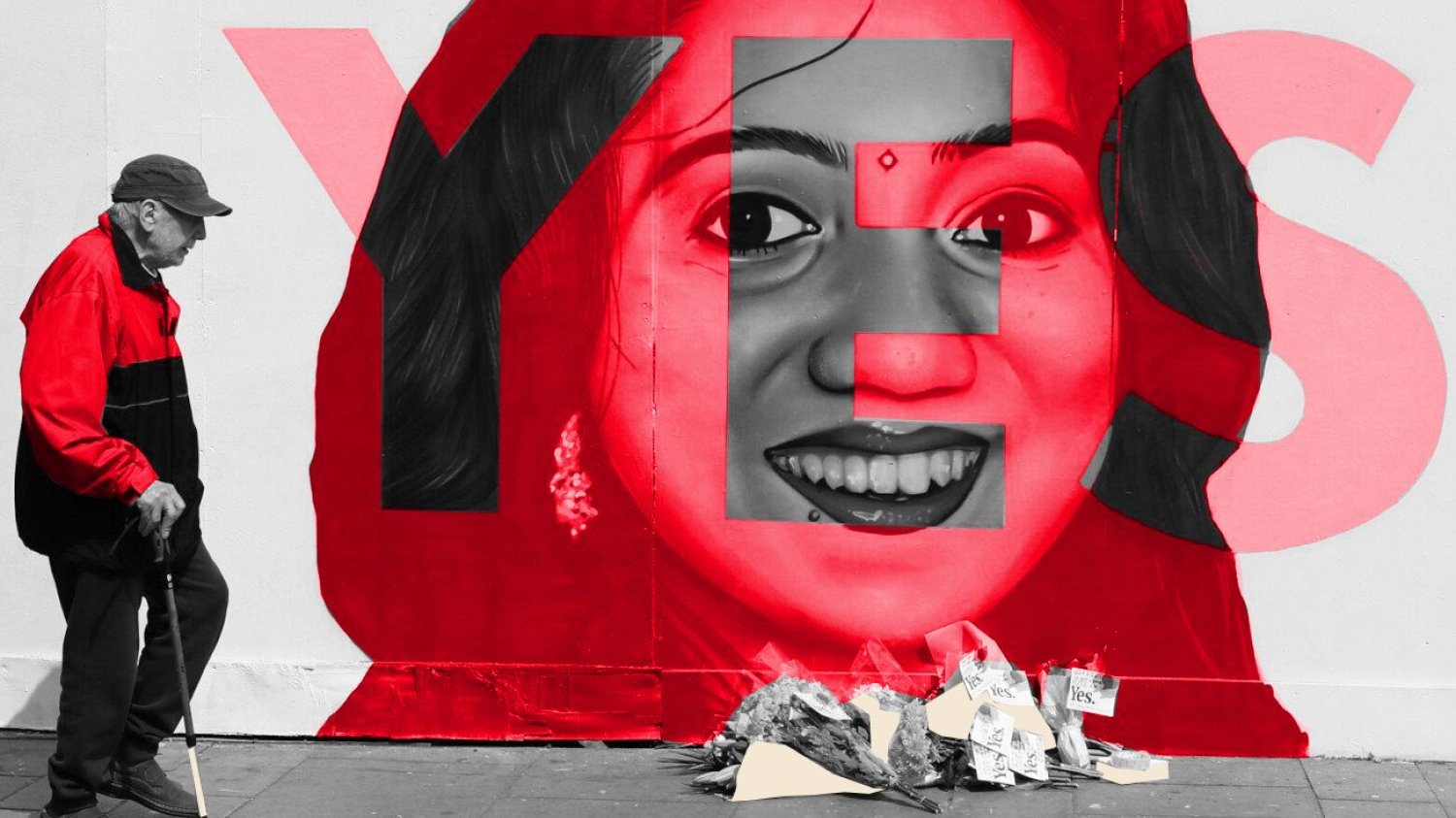 Mural przedstawiający Savitę Halappanavar, która stała się "twarzą" referendum w 2018 roku
