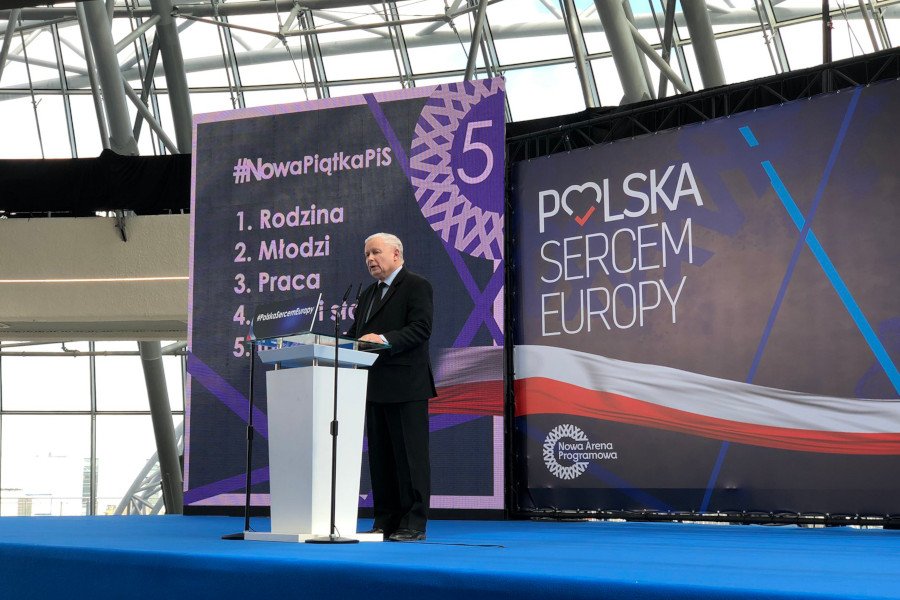 Prezes PiS przemawiał w Rzeszowie