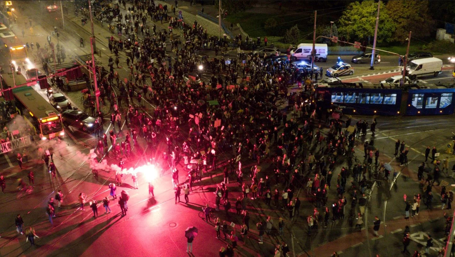 Protesty we Wrocławiu przeciwko zakazowi aborcji po wyroku TK.