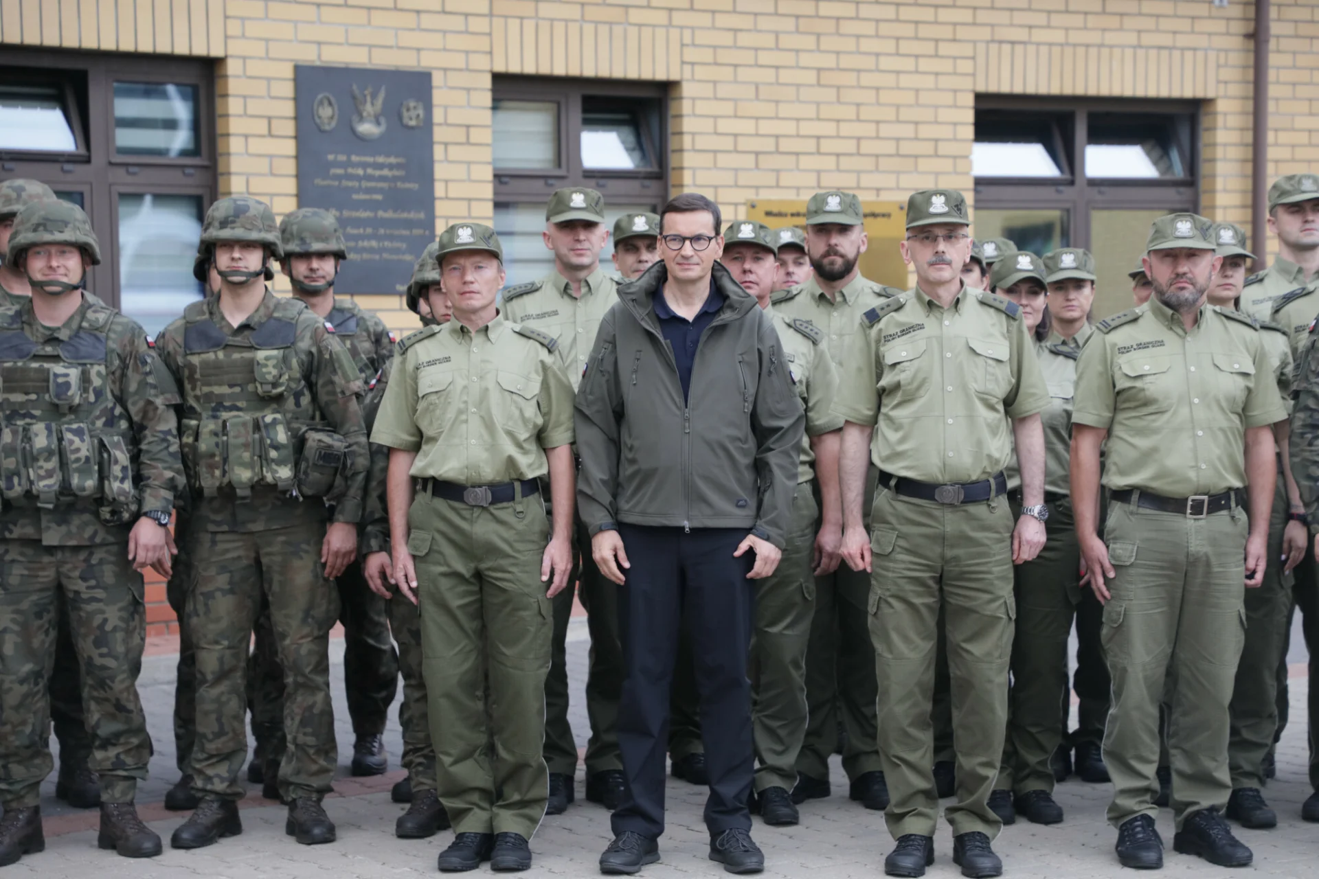 Morawiecki przemawiał na granicy z Białorusią.