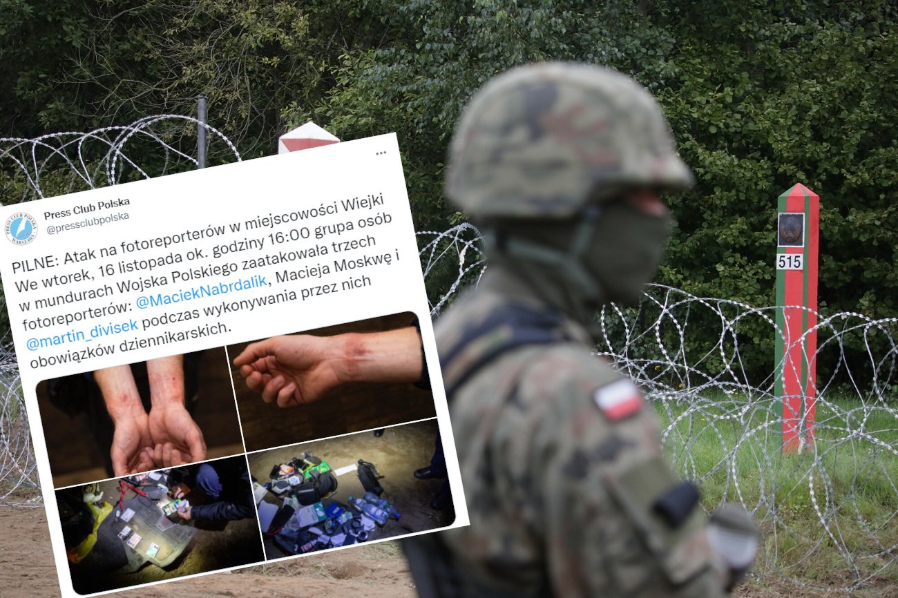 Jest nagranie z momentu zatrzymania fotoreporterów przez wojskowych.