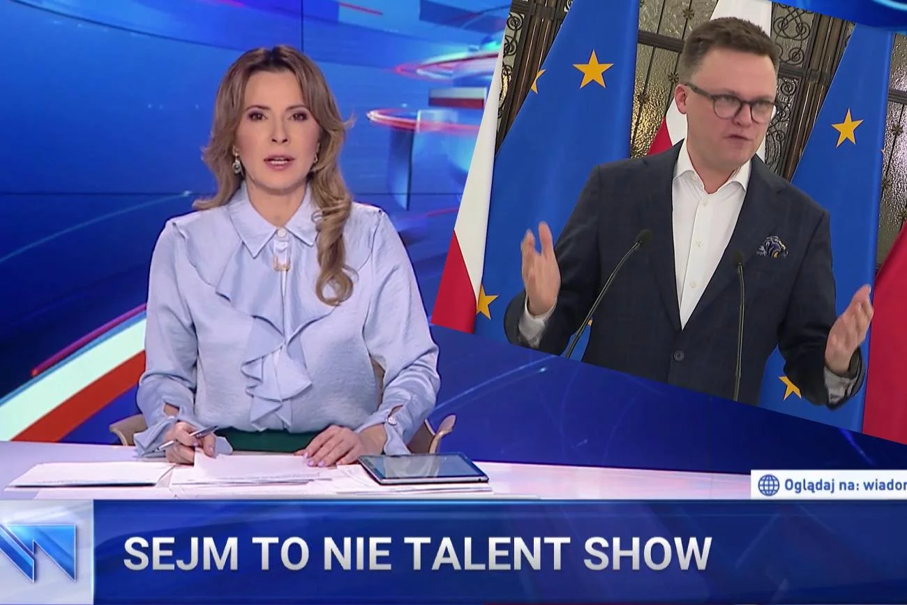 Szymon Hołownia został bohaterem materiału "Wiadomości" TVP