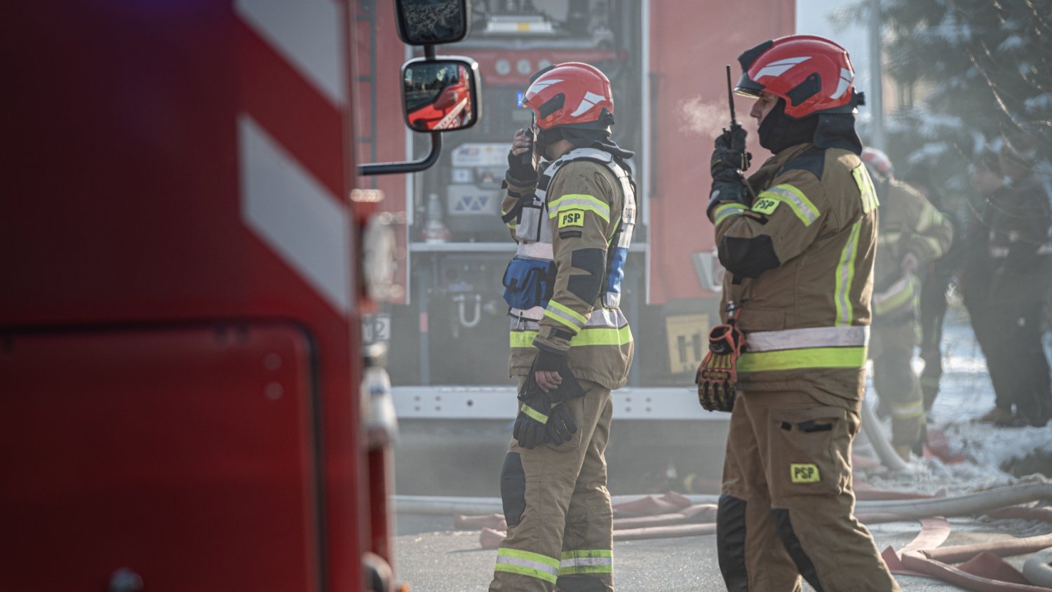Biedronka w Polkowicach stanęła w ogniu. Znamy bilans poszkodowanych wśród strażaków