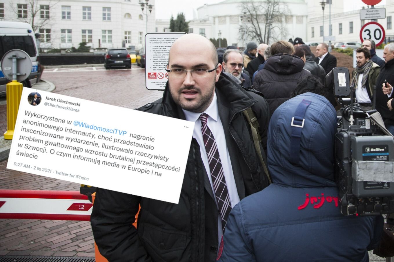 Jarosław Olechowski wyjaśnił kłamstwo "Wiadomości" TVP na temat migrantów.