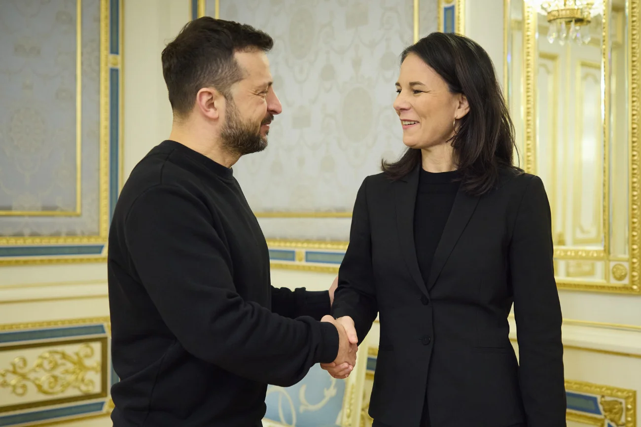 "Liczymy na Niemcy...". Zełenski spotkał się z szefową niemieckiego MSZ Wołodymyr Zełenski i Annalena Baerbock
