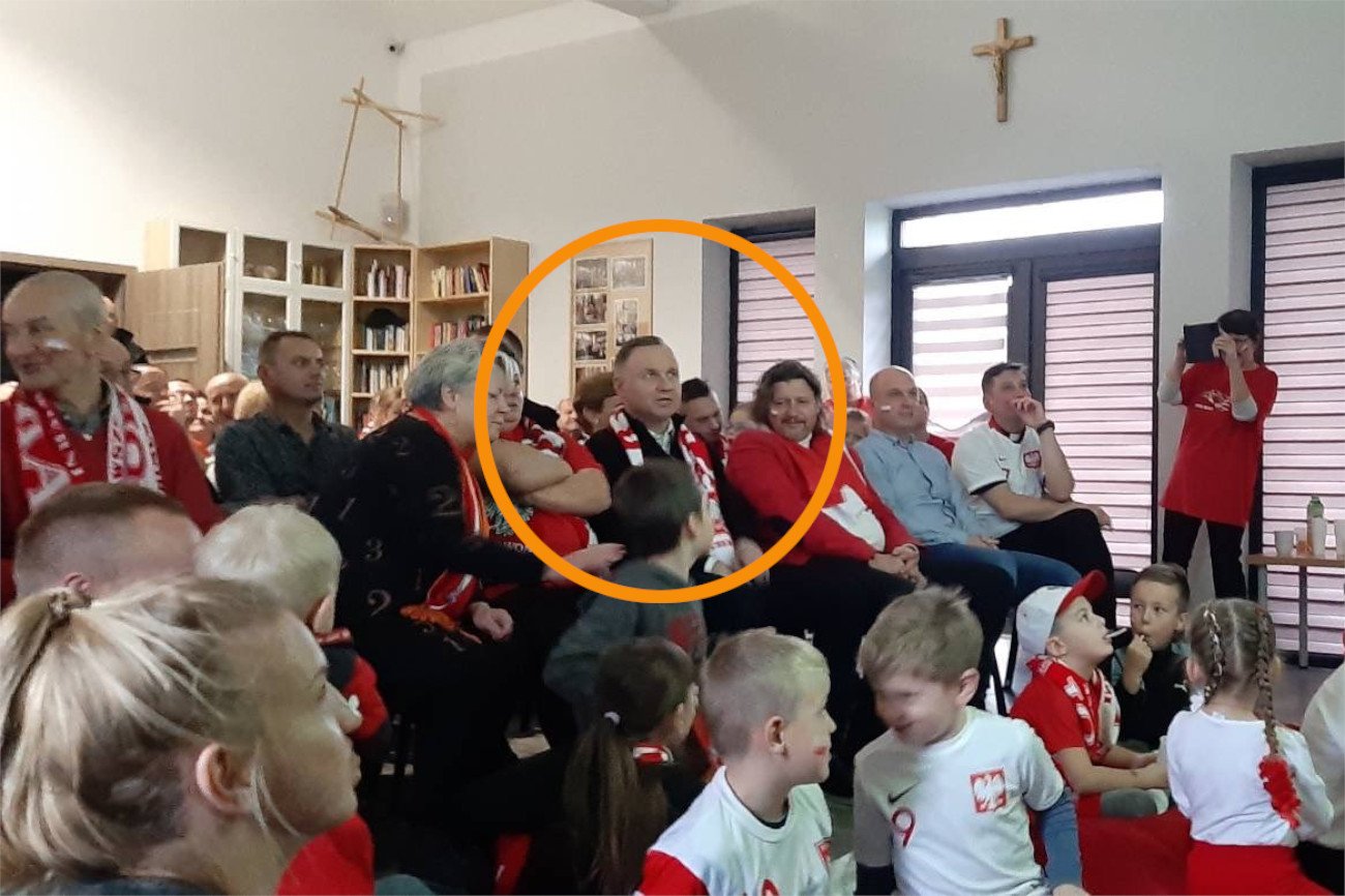 Prezydent Andrzej Duda kibicuje Biało-Czerwonym.