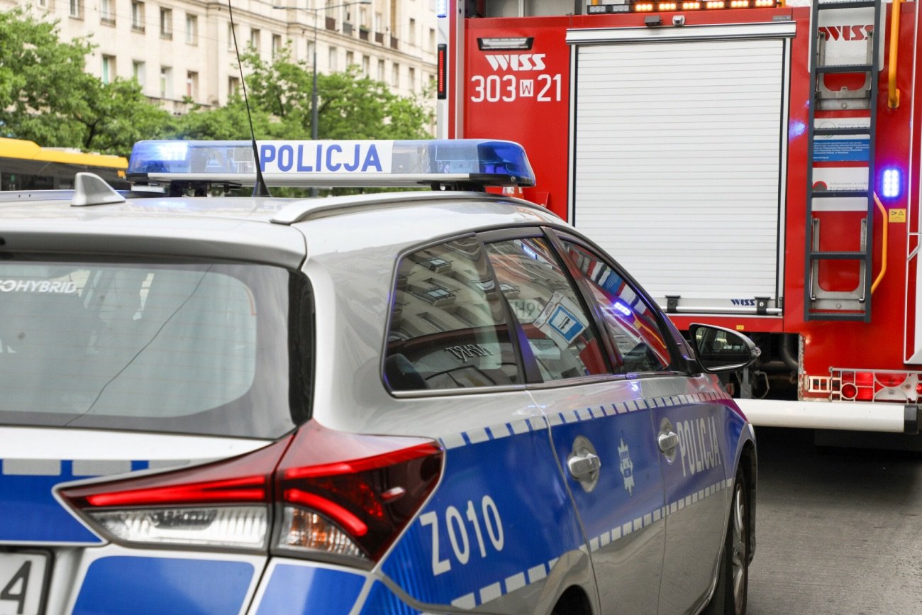 Akcja służb. Warszawa ul. Chmielna.