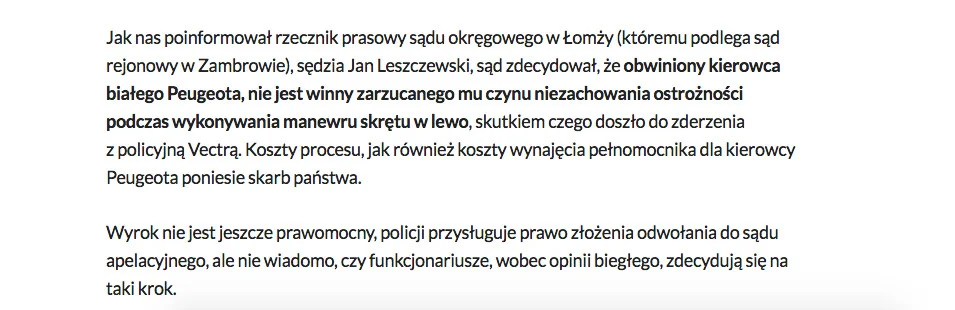Fragment artykułu z 2014 roku.