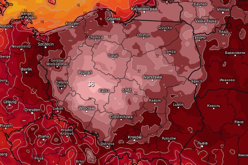 We wtorek w Polsce będzie rekordowy upał. W niektórych miejscach nawet 36 stopni w cieniu.