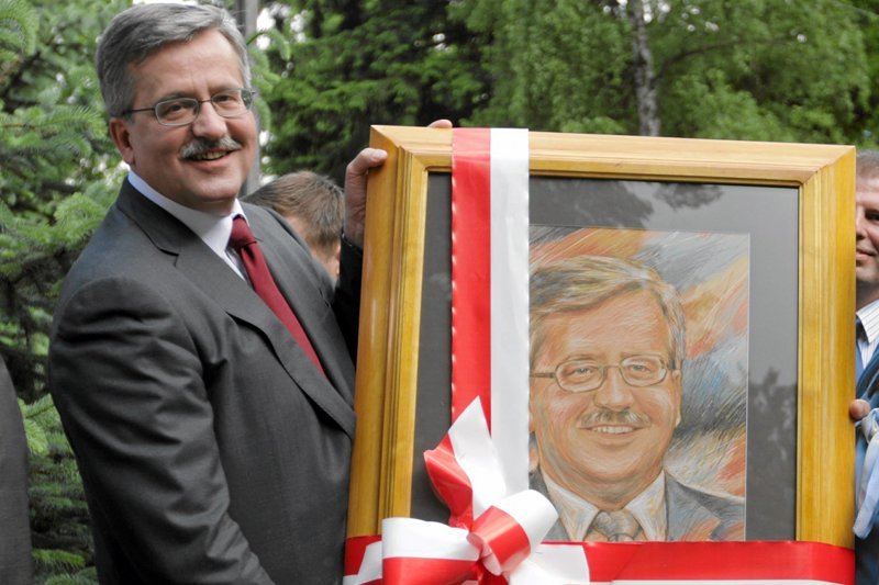 Bronisław Komorowski podczas urodzin w 2010 roku