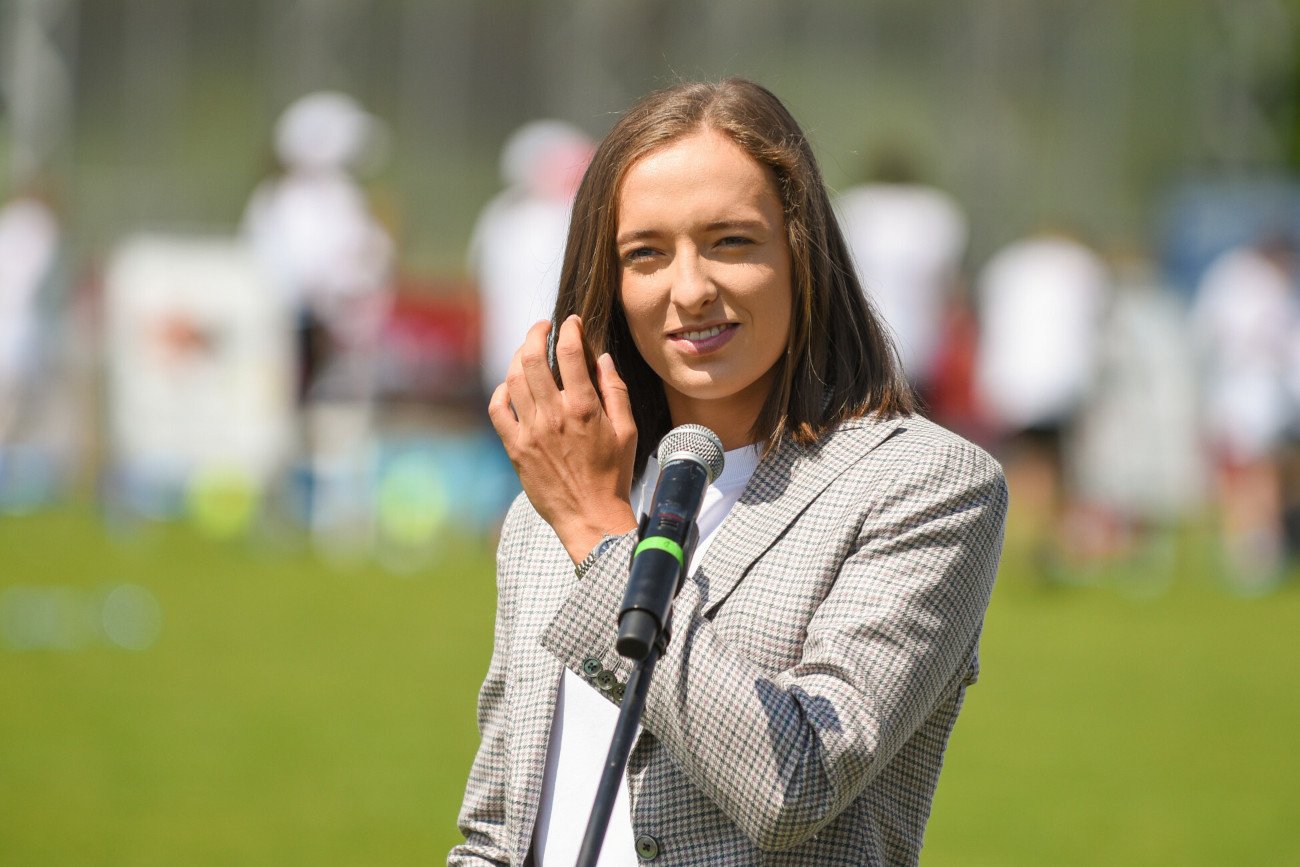 Iga Świątek była gościem podczas konferencji w Lublinie, ze względu na sponsorskie zobowiązania z firmą PZU.