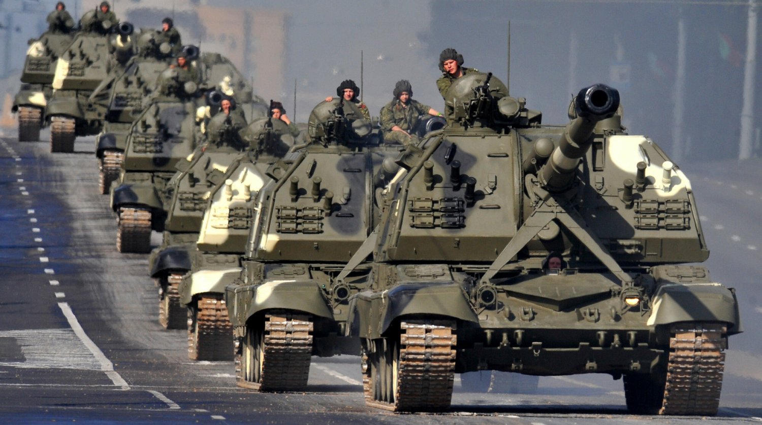 Szkolenia wojskowe na terenie Białorusi z udziałem rosyjskich wojsk.