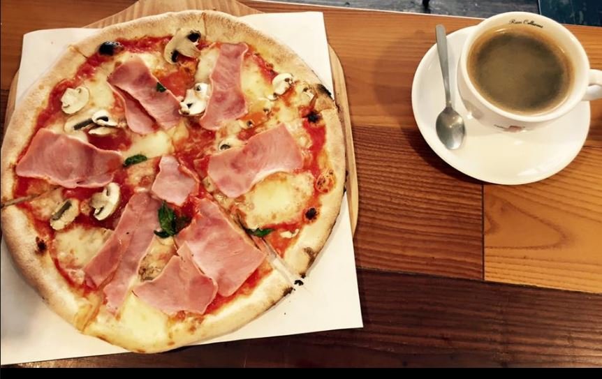 Pizza z kawą