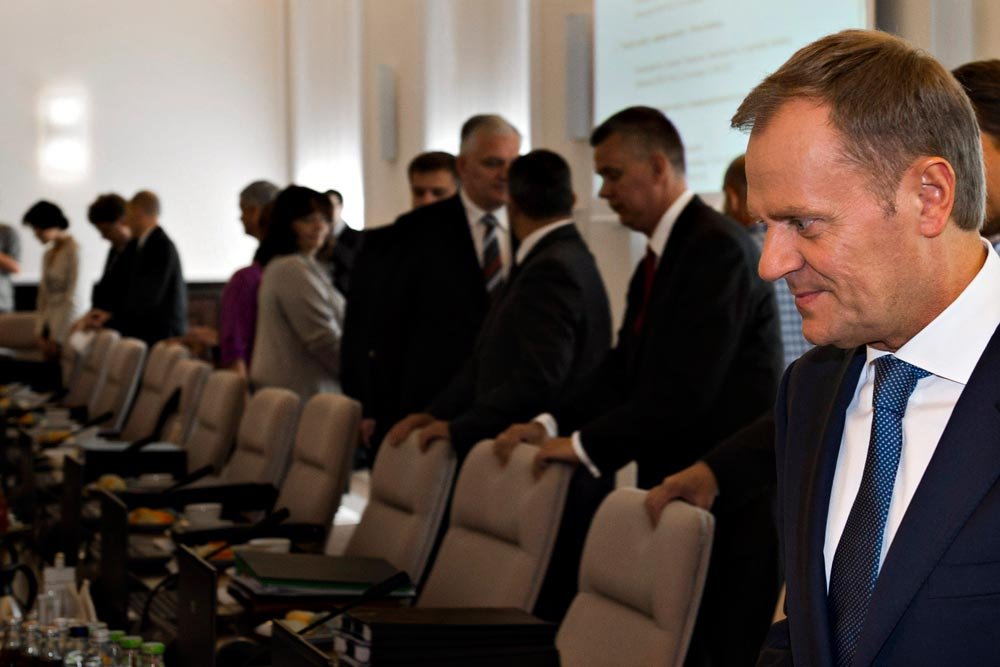 Premier Donald Tusk na posiedzeniu rządu