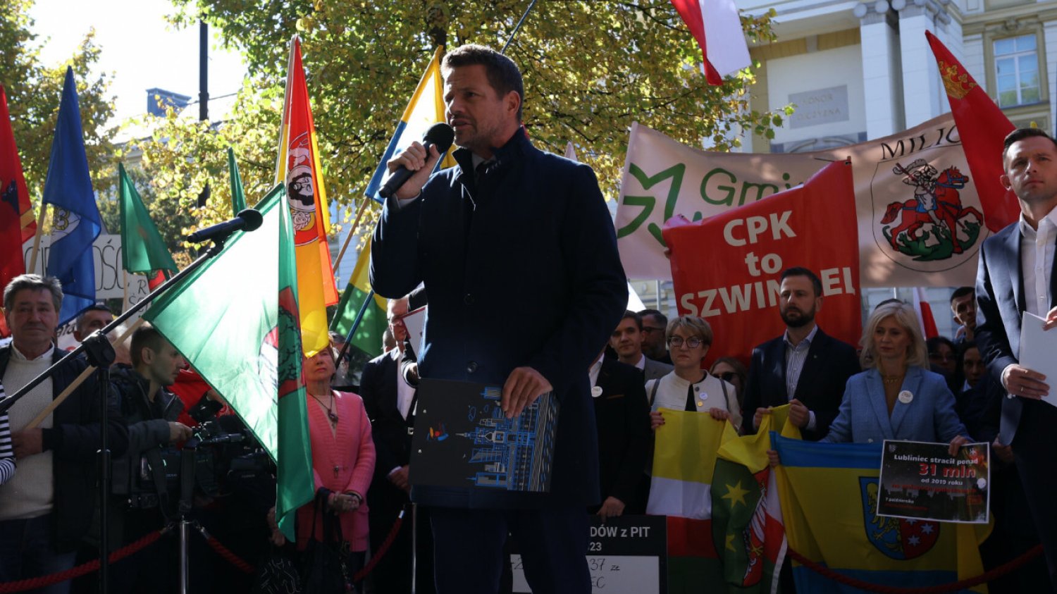 Protest samorządowców w Warszawie