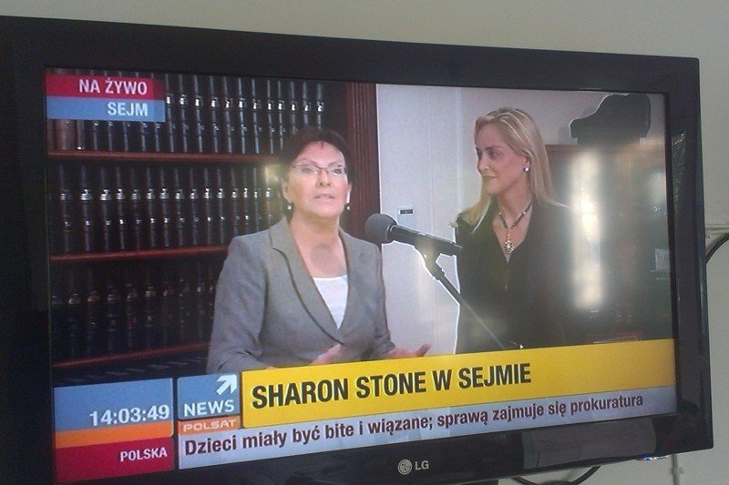 Sharon Stone wzbudziła sensację w polskim Sejmie.