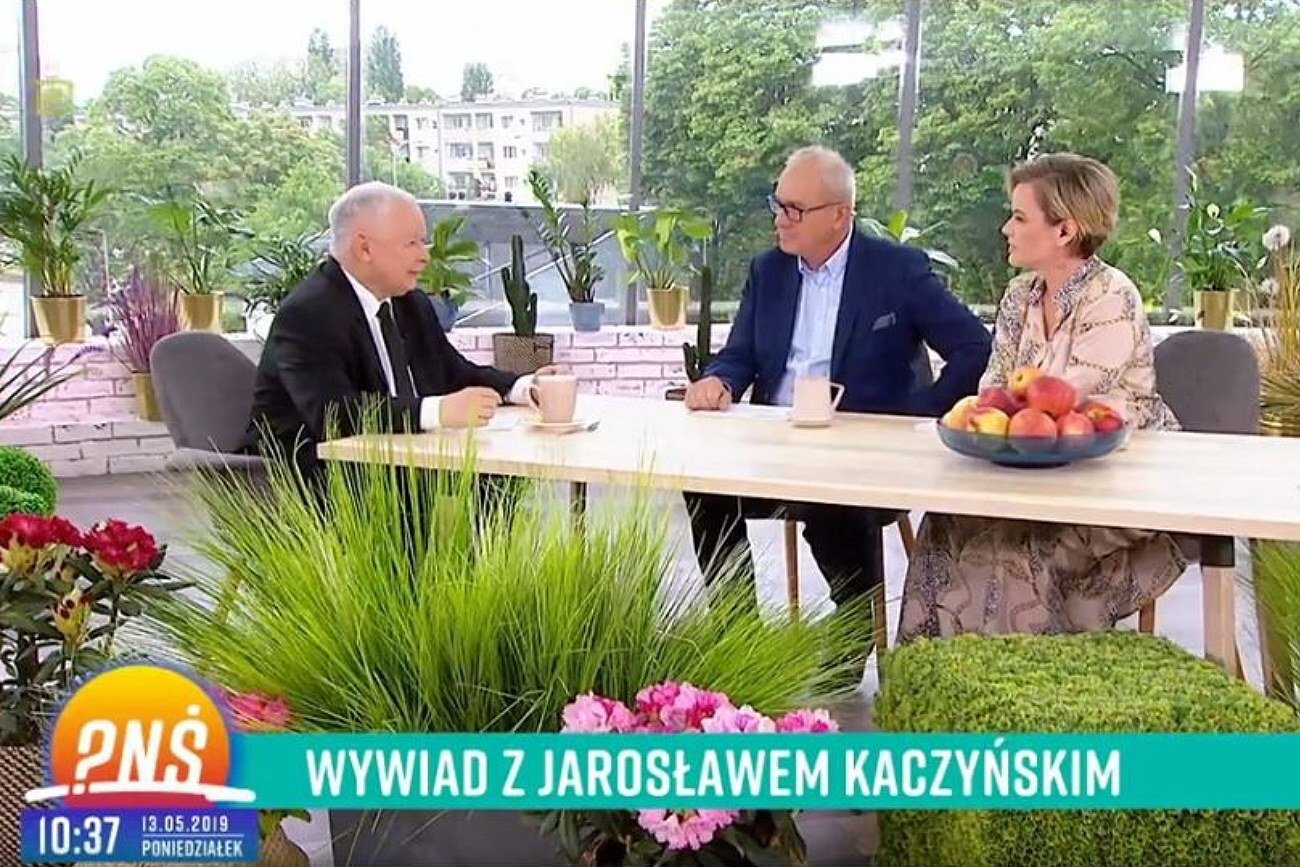 Wywiad Moniki Richardson i Michała Olszańskiego z Jarosławem Kaczyńskim w "Pytaniu na śniadanie".