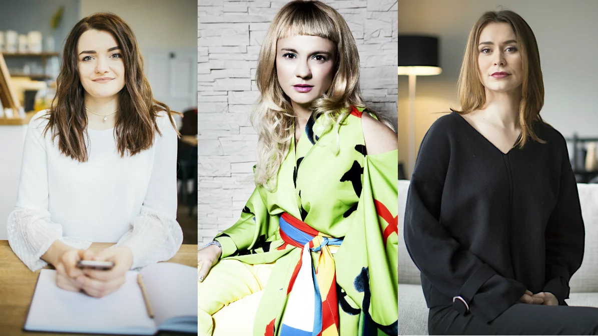 Od lewej: Alona Ruban, Julia Izmałkowa, Nino Dżikija