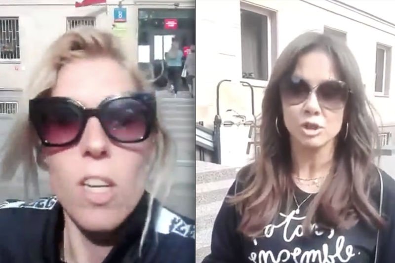 Przed lokalem wyborczym doszło do wymiany zdań między Kingą Rusin a Zofią Klepacką.