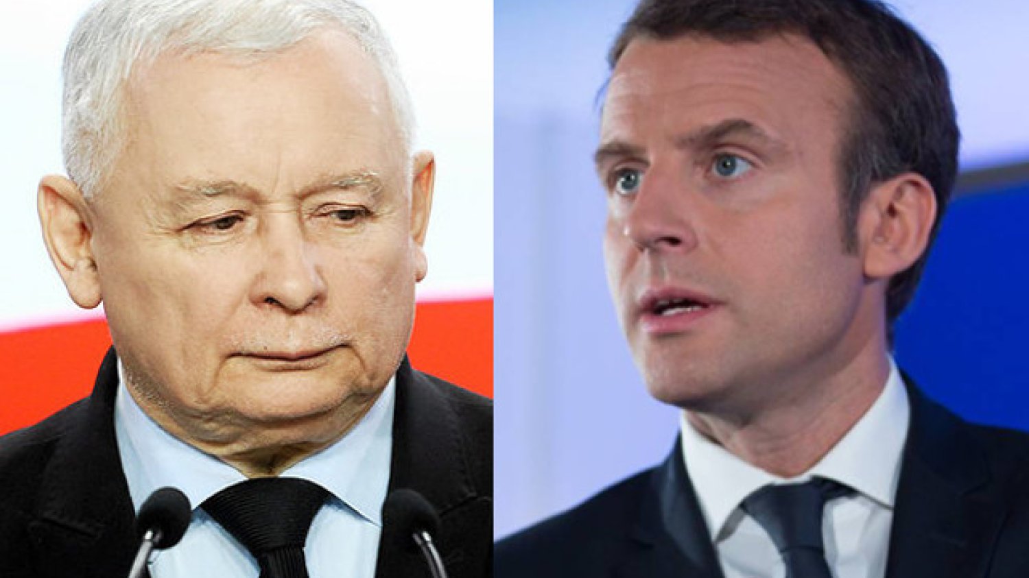 Macron porównał Kaczyńskiego do Putina.