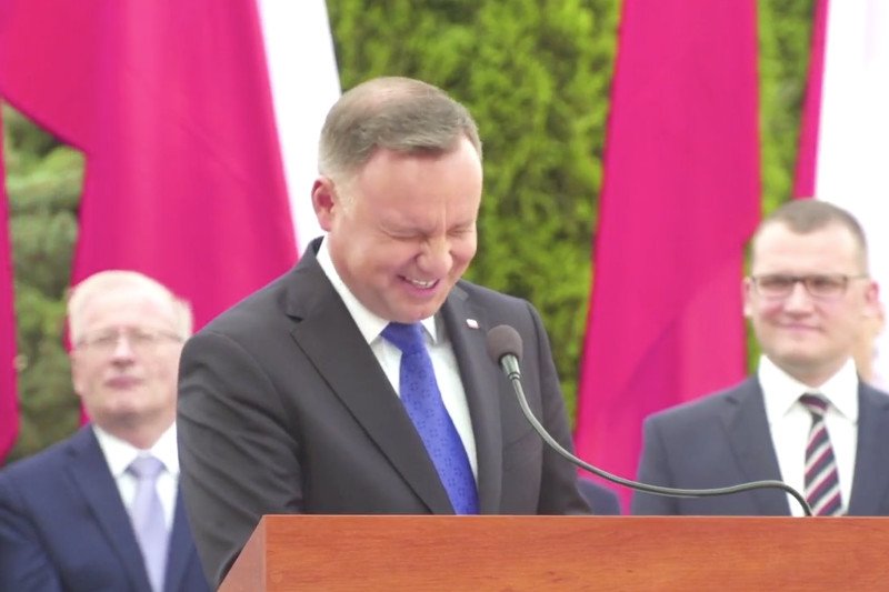 Andrzej Duda w Koszalinie powiedział anegdotę z Mariuszem Błaszczakiem w roli głównej.