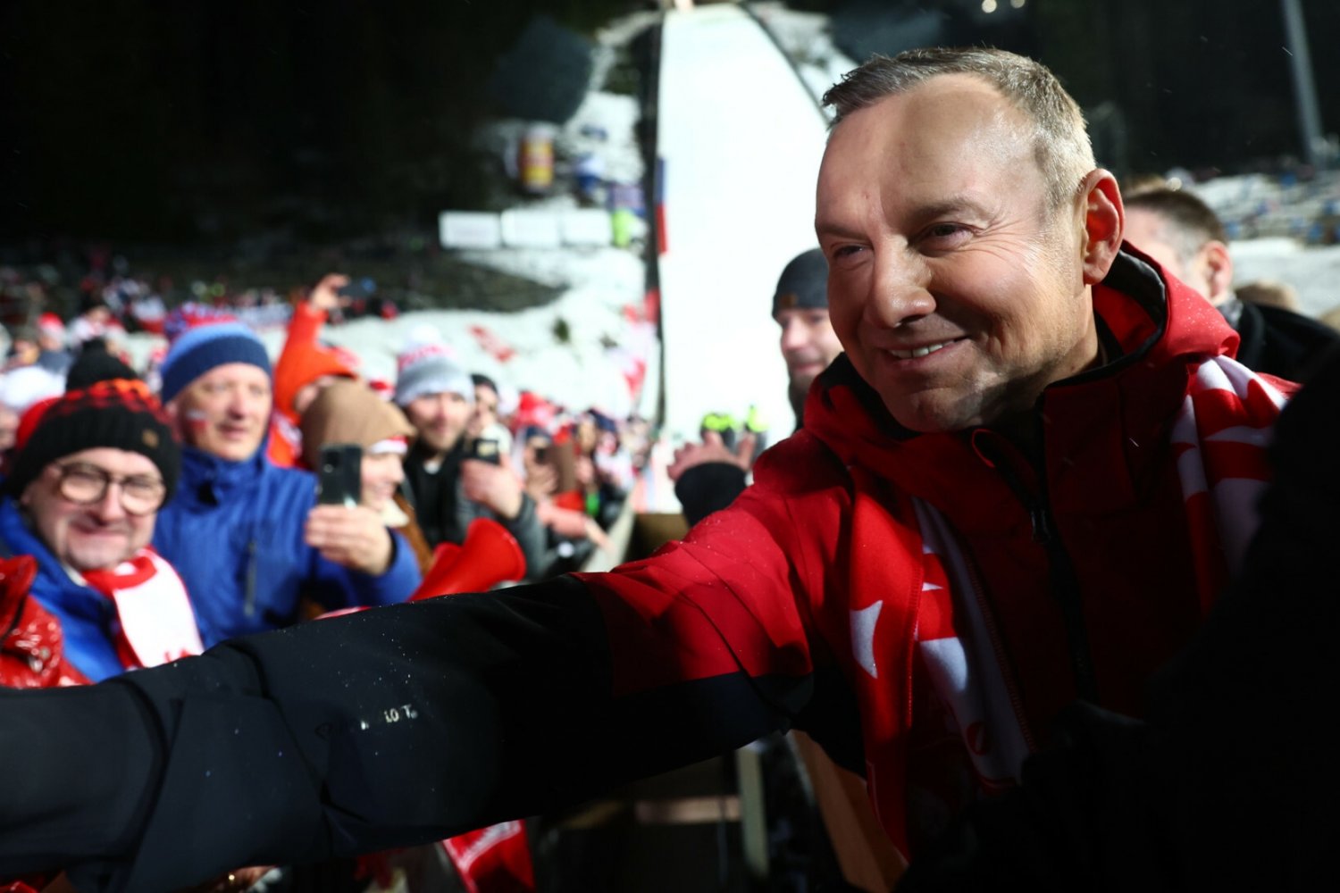 Andrzej Duda pojawił się na Pucharze Świata w skokach narciarskich w Zakopanem.