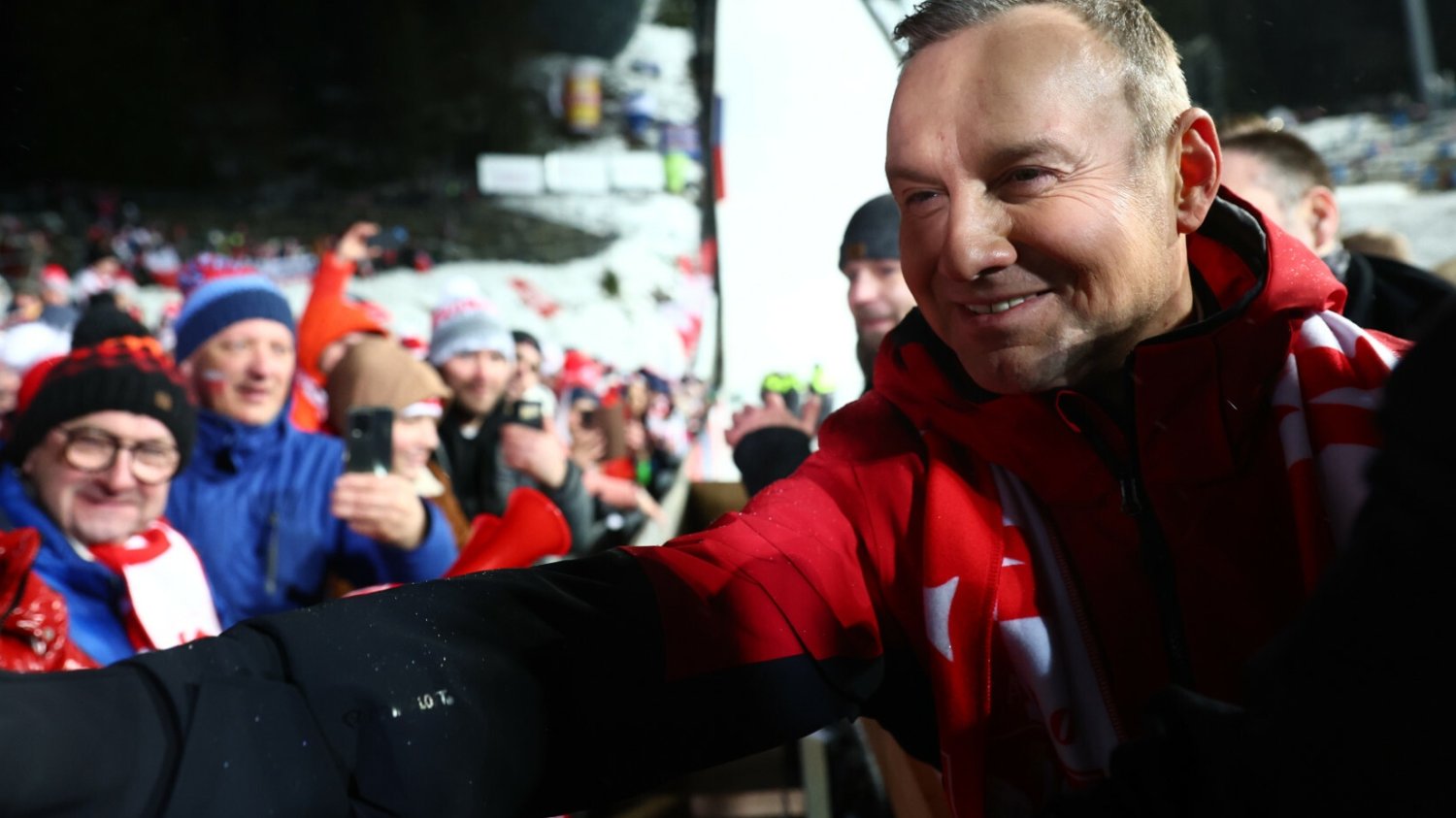 Andrzej Duda pojawił się na Pucharze Świata w skokach narciarskich w Zakopanem.