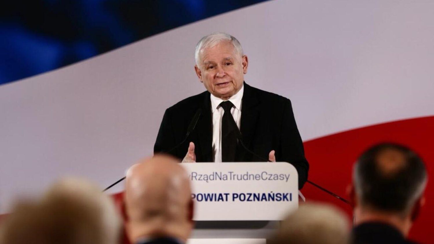 Kaczyński podczas przemówienia w Kórniku
