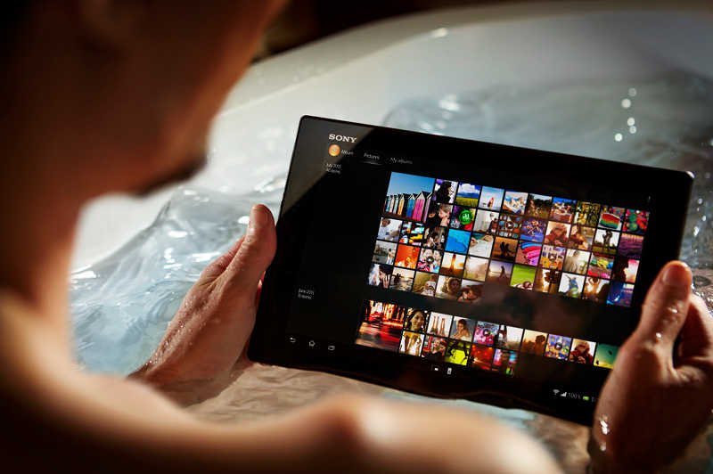 Xperia Tablet Z jest wodoodporny.