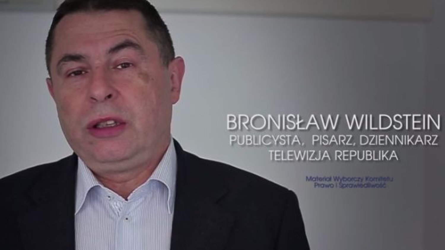 Bronisław Wildstein w spocie wyborczym? On sam nie widzi problemu.