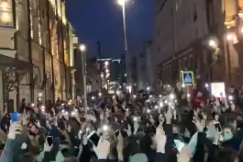 Moskwa. Protesty w obronie Aleksieja Nawalnego.