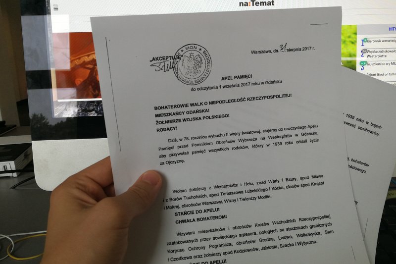 I o co była ta awantura?! Mamy treść Apelu Pamięci na Westerplatte.
