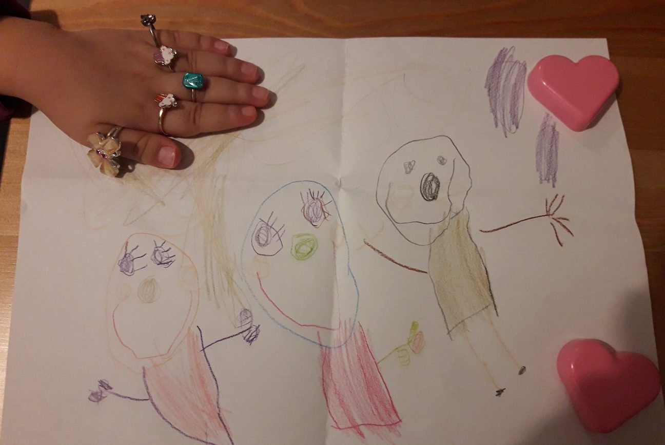 Rysunek kilkuletniej córki Norii.